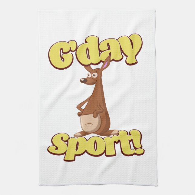 G'day Sport Tea Towel (Vertical)