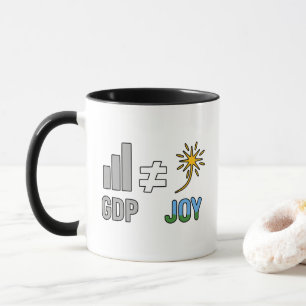 GDP ≠ JOY: Degrowth, Anti-Capitalist, Ecopolitica Mug