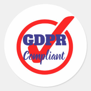 GDPR Compliant General Data Protection Regulation Classic Round Sticker