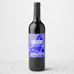 GDPR Compliant General Data Protection Regulation Wine Label