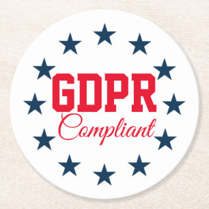 GDPR Compliant Round Paper Coaster