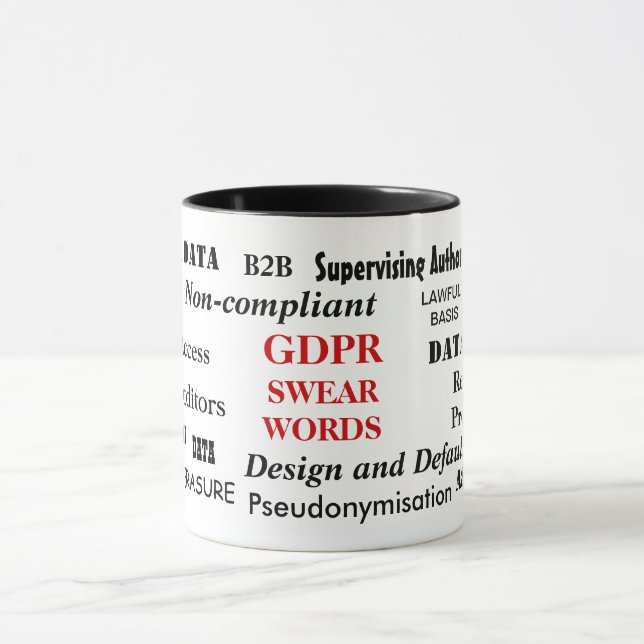 GDPR Swear Words Annoying Funny Compliance Joke Mug (Center)