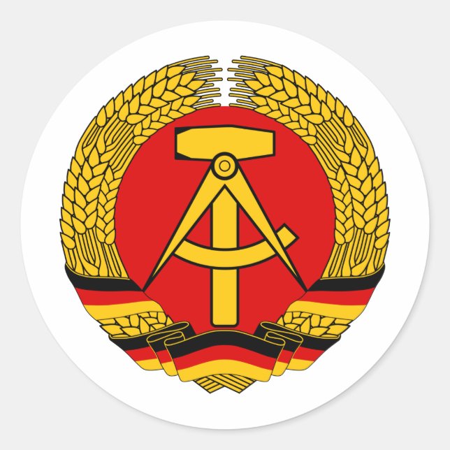 GDR. CLASSIC ROUND STICKER (Front)