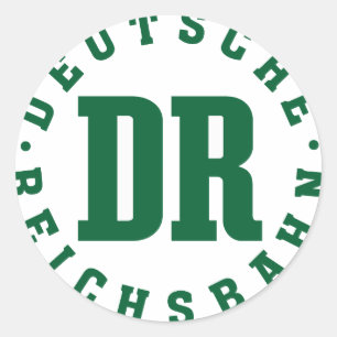 GDR. / DDR. Railway - German Reichsbahn Sign Classic Round Sticker