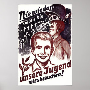 GDR Propaganda Poster Never shall they abuse our