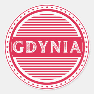 Gdynia City Pride Emblem – Polish Identity Classic Round Sticker