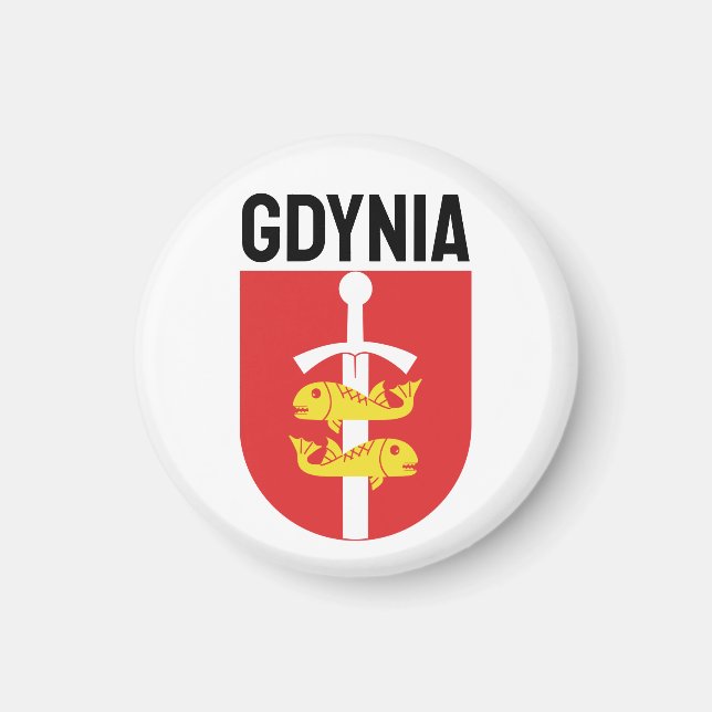 Gdynia coat of arms, Poland Magnet (Front)