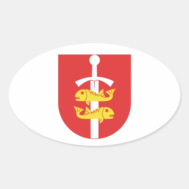 Gdynia coat of arms, Poland Oval Sticker (Front)