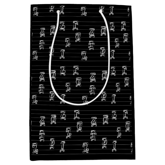 Ge’ez Numbers Illustration – Traditional Ethiopian Medium Gift Bag (Front)