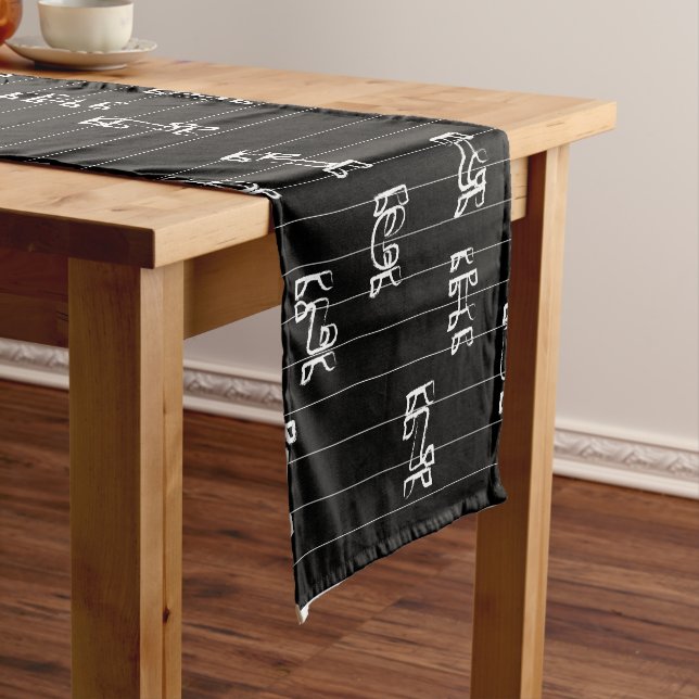 Ge’ez Numbers Illustration – Traditional Ethiopian Short Table Runner (In Situ)