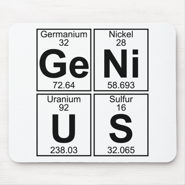 Ge-Ni-U-S (genius) - Full Mouse Mat (Front)