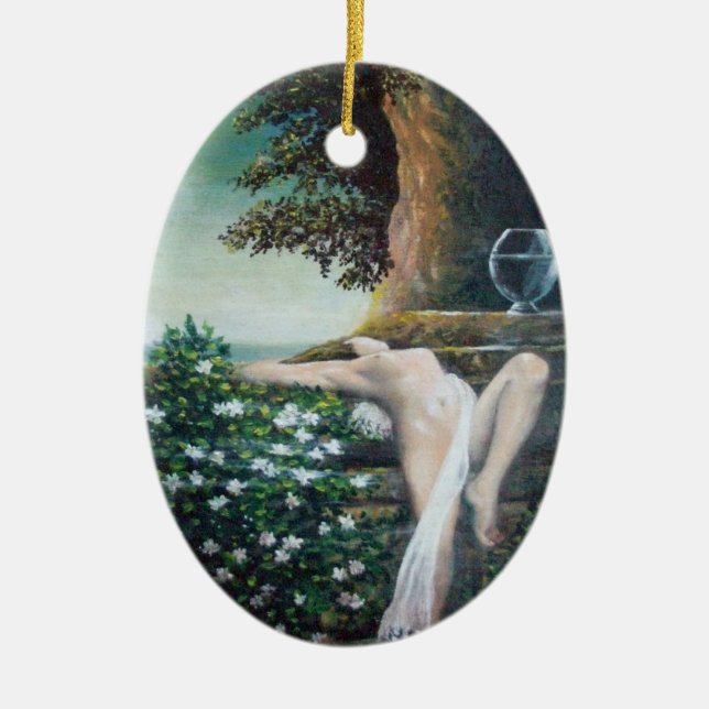 GEA ,MYRTLE AND WATER CERAMIC TREE DECORATION (Front)
