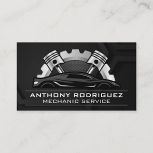 Gear and Engine Pistons Auto Services Business Card