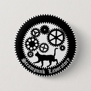 Gear Cat 6 Cm Round Badge