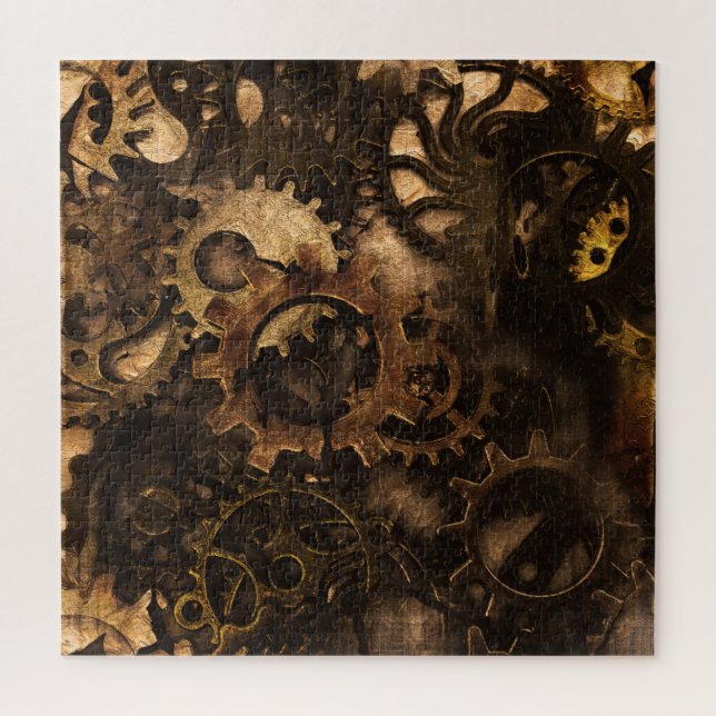 Gear Changer - Steampunk Gears & Cogs Jigsaw Puzzle (Vertical)