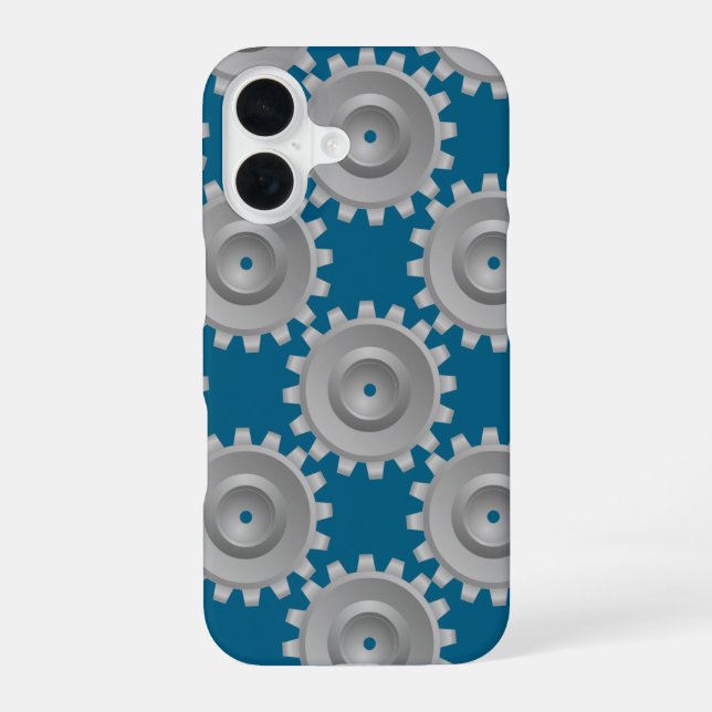 Gear Gears iPhone 16 Case (Back)