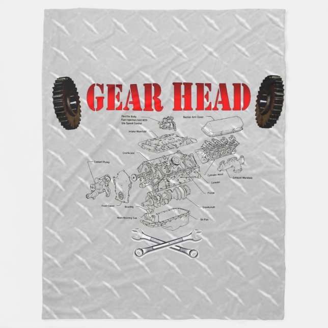 GEAR HEAD FLEECE BLANKET (Front)