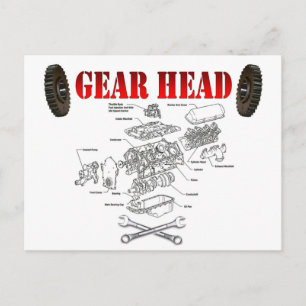 GEAR HEAD POSTCARD
