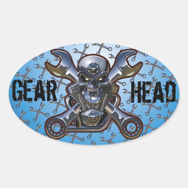 Gear Head Sticker (Front)