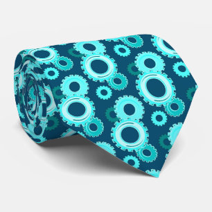 Gear Heads - Many shades of Teal on Blue Tie