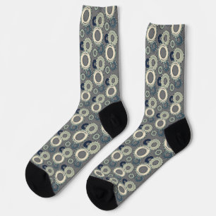 Gear Heads Navy Blue, Silver, Grey Sustainable Socks