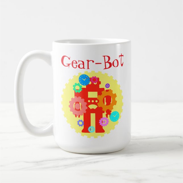 Gear Robot Coffee Mug (Left)