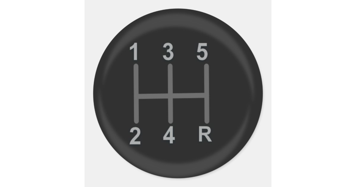 Gear Shift stickers Zazzle