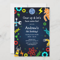 Gear Up & Let's Have Some Fun Kids Robot Birthday