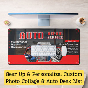 Gear Up & Personalise: Custom Photo Collage & Auto Desk Mat