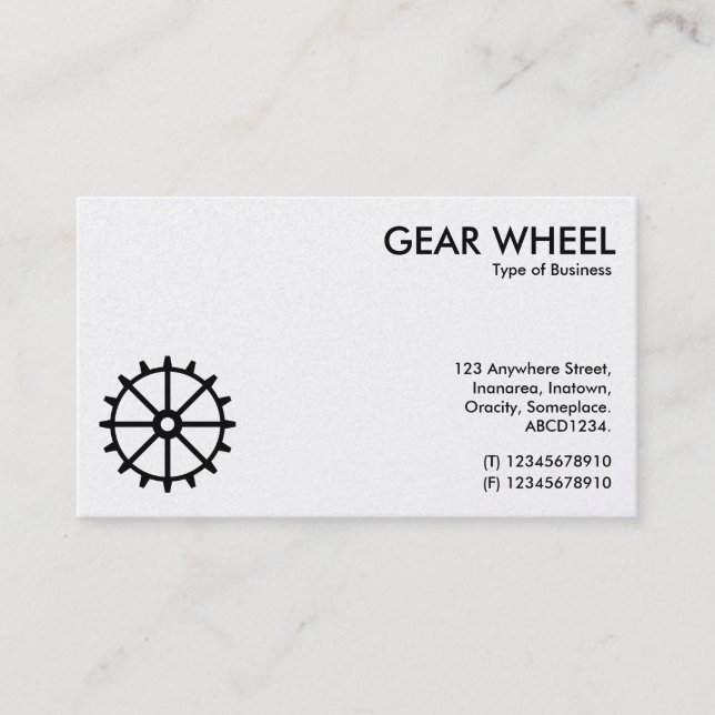 Gear Wheel 02 Business Card (Front)