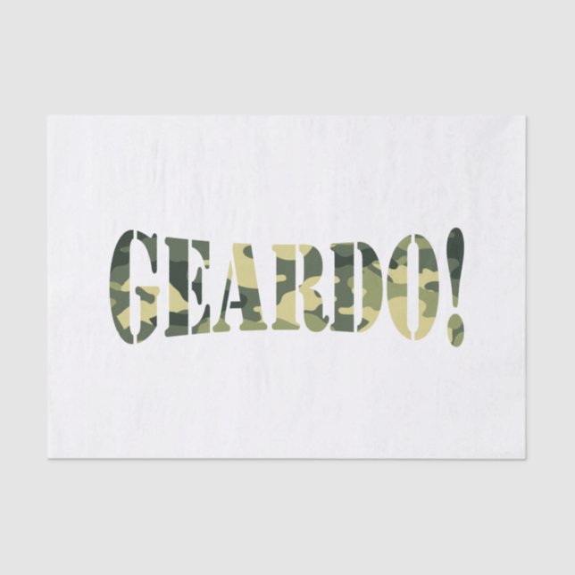 GEARDO! CAMO / CAMOUFLAGE TISSUE PAPER (Front)
