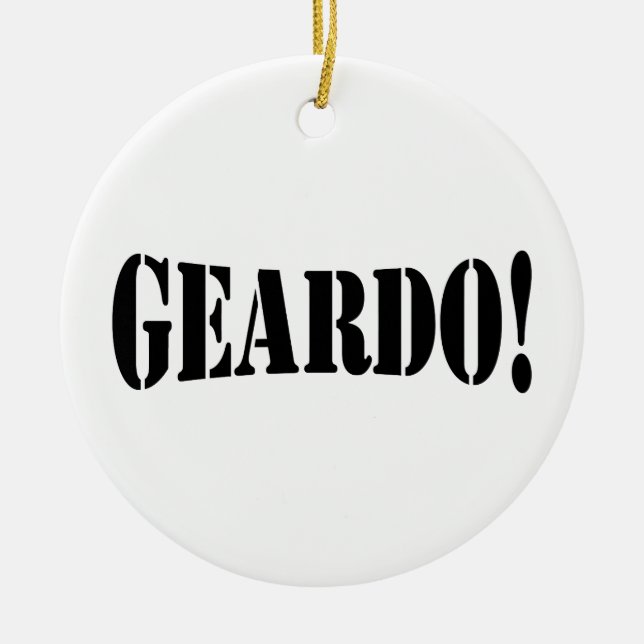 GEARDO! CERAMIC TREE DECORATION (Front)