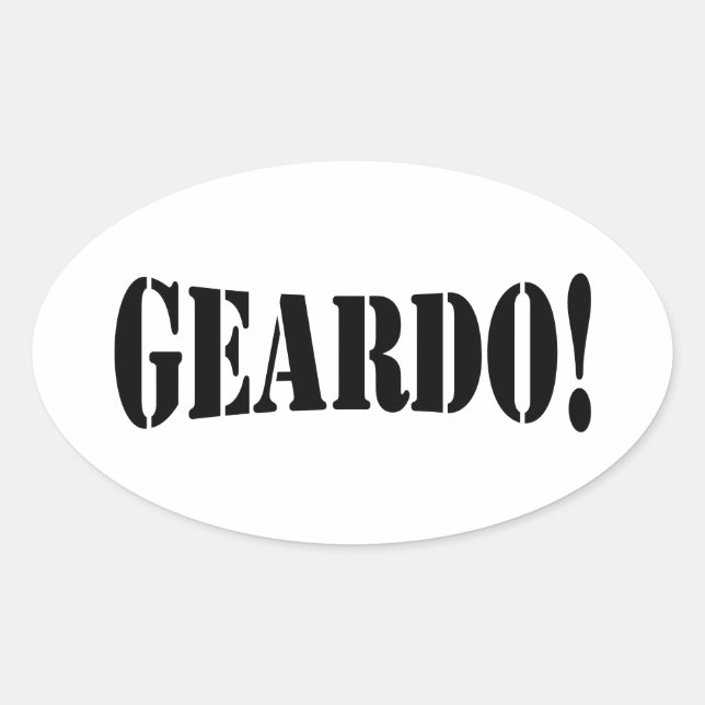 GEARDO! OVAL STICKER (Front)