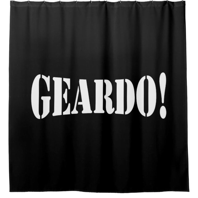 GEARDO! SHOWER CURTAIN (Front)