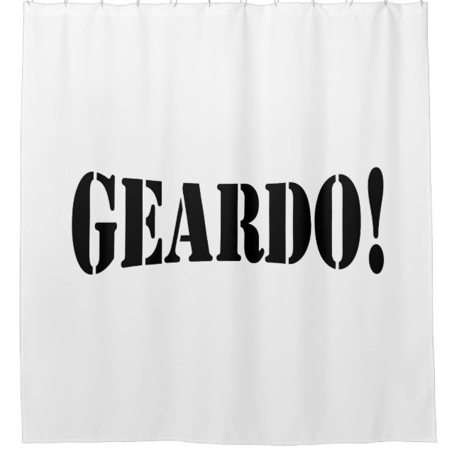 GEARDO! SHOWER CURTAIN (Front)