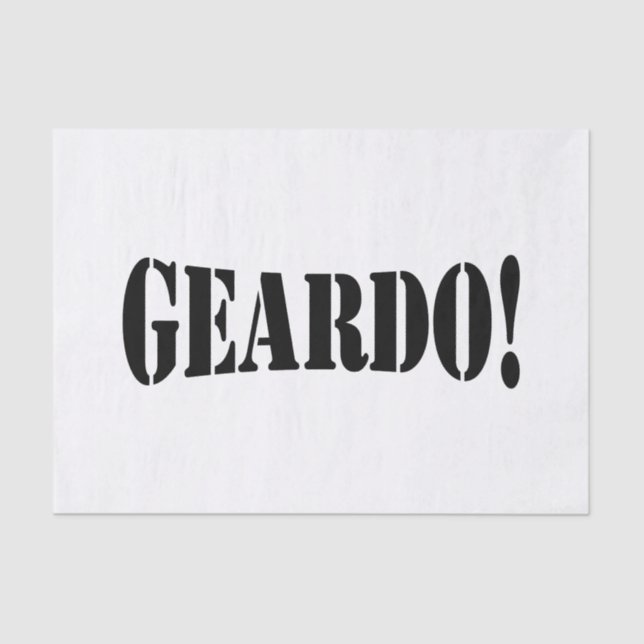GEARDO! TISSUE PAPER (Front)