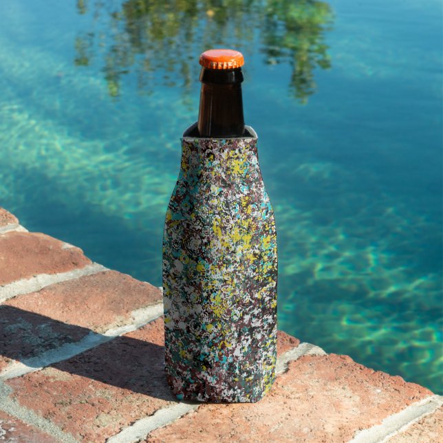 Geared Towards Abstract Art Design Lover  Bottle Cooler (In Situ Pool)