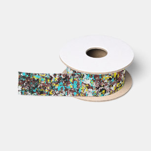Geared Towards Abstract Art Design Lover Satin Ribbon