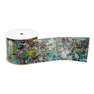 Geared Towards Abstract Art Design Lover Satin Ribbon