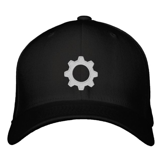 Gearhead Fitted Embroidered Hat (Front)