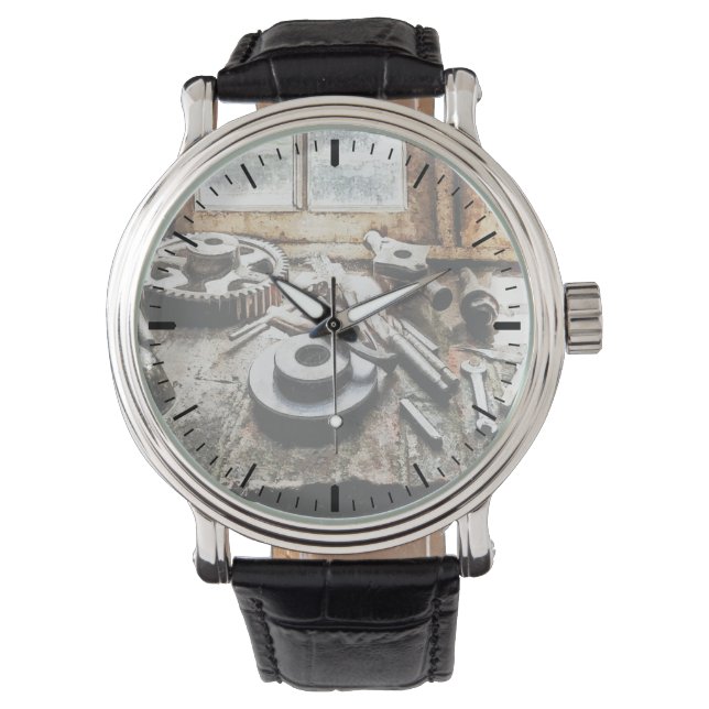 Gears and Wrenches in Machine Shop Watch (Front)