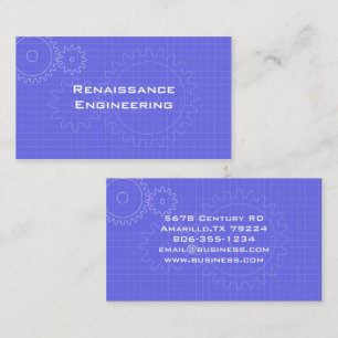 Gears Blueprint Business Card