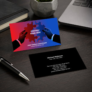 Gears   Company Mergers Acquisitions concept Business Card