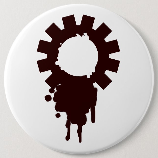 Gears logo 6 cm round badge (Front)
