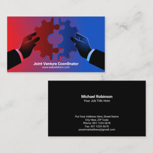 Gears   Mergers Acquisitions Collaboration concept Business Card