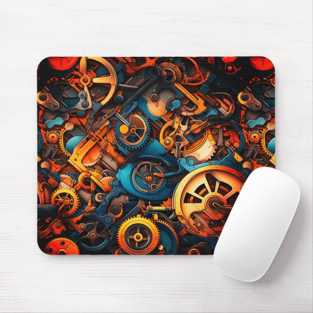 Gears Mouse Mat (With Mouse)