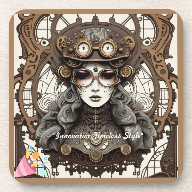 "Gears of Glamour" Coaster (Front)