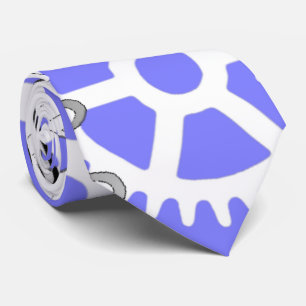 Gears on Periwinkle Blue Tie