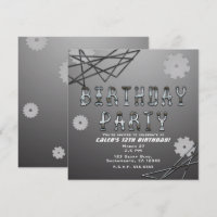 Gears Robot Futuristic Cool Fun Birthday Party