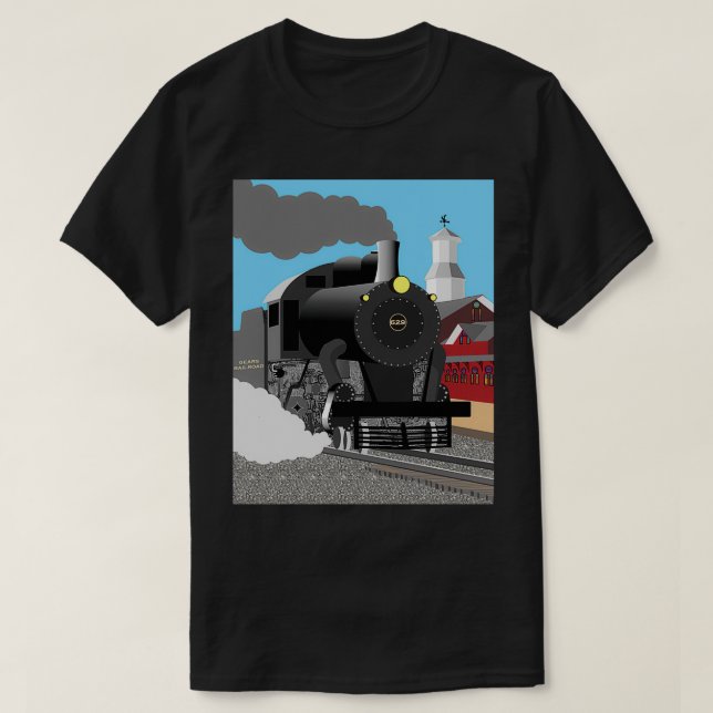 Gears RR steam train graphic T-Shirt (Design Front)